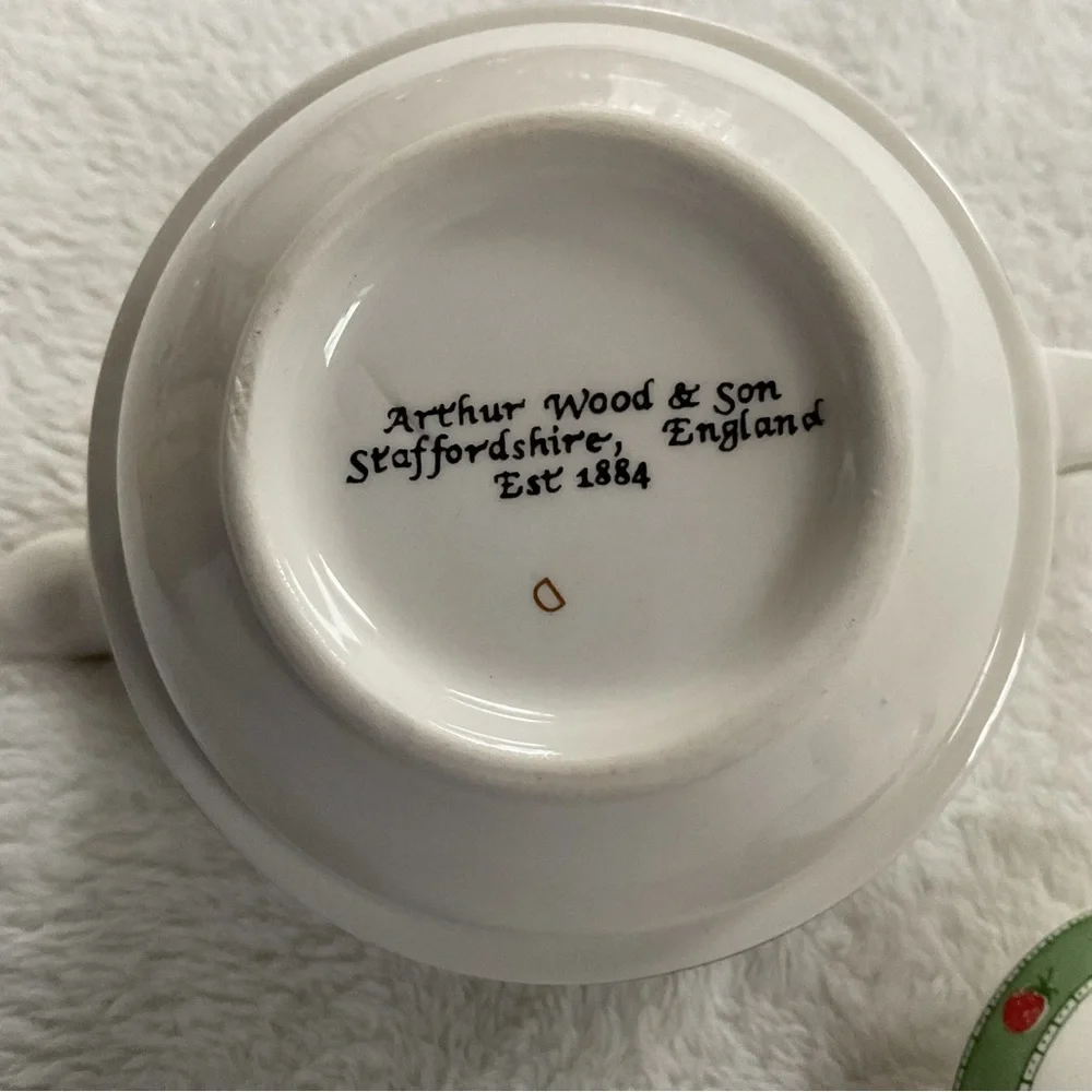 Arthur Wood England Small Teapot Earl Grey Assam Tea Motif Vintage